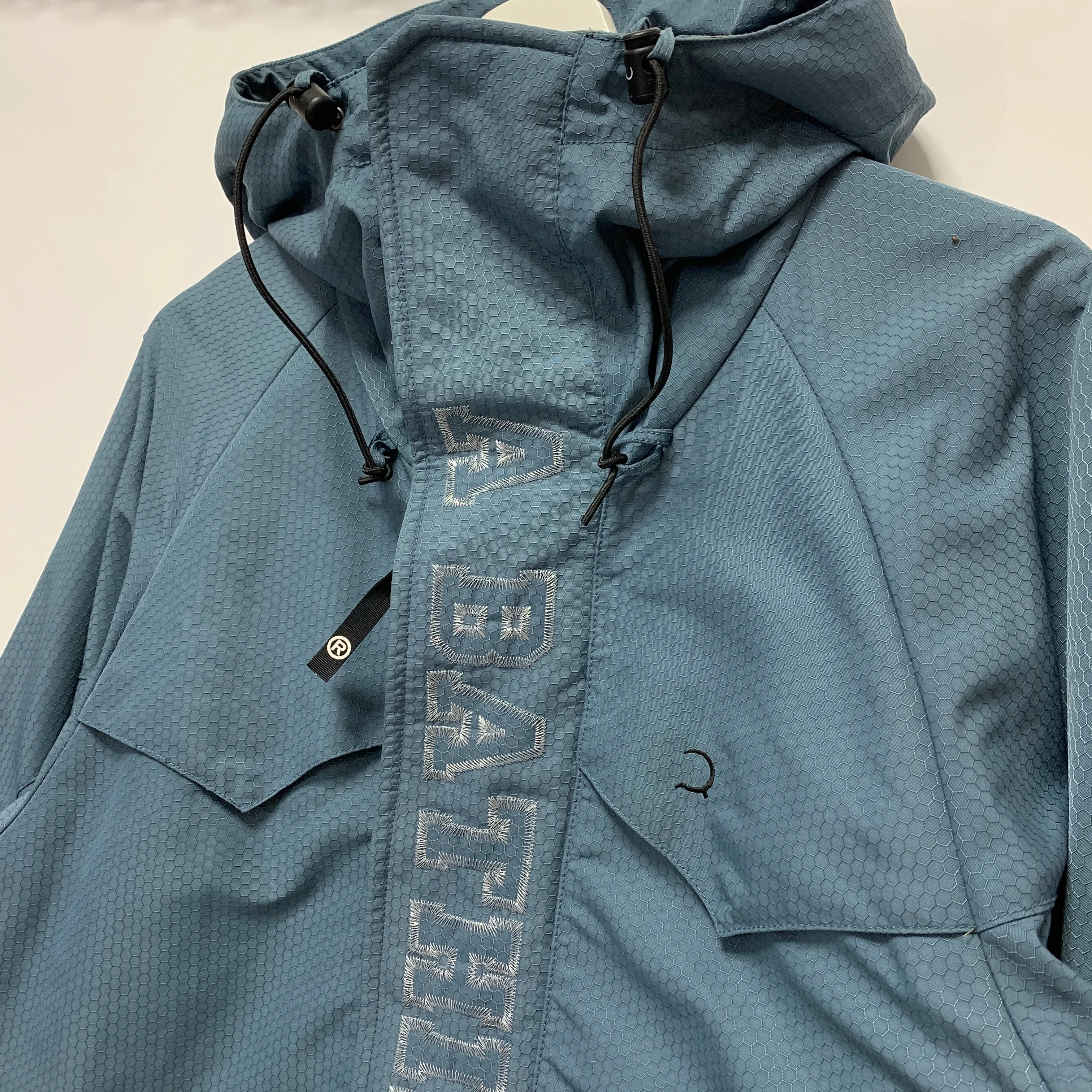 [L] A Bathing Ape Bape x WTAPS Vintage Ripstop Snowboard Jacket Blue