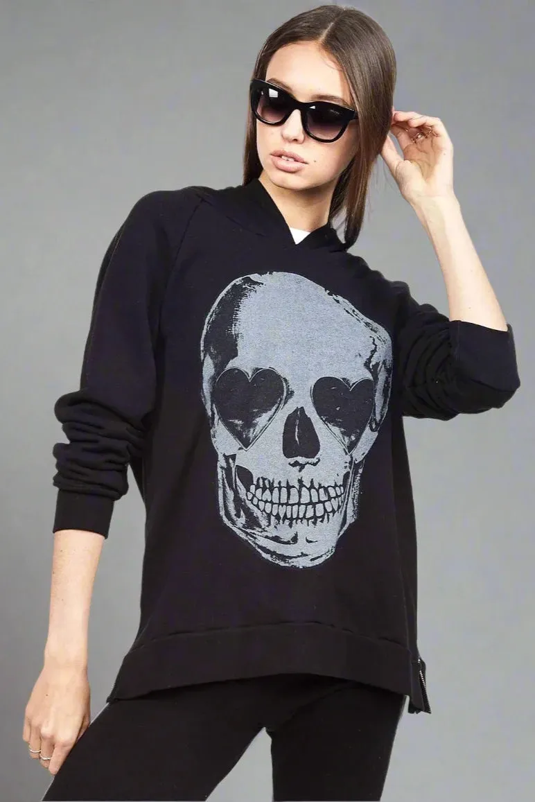 Lauren Moshi Corbin Heart Eye Skull Pullover