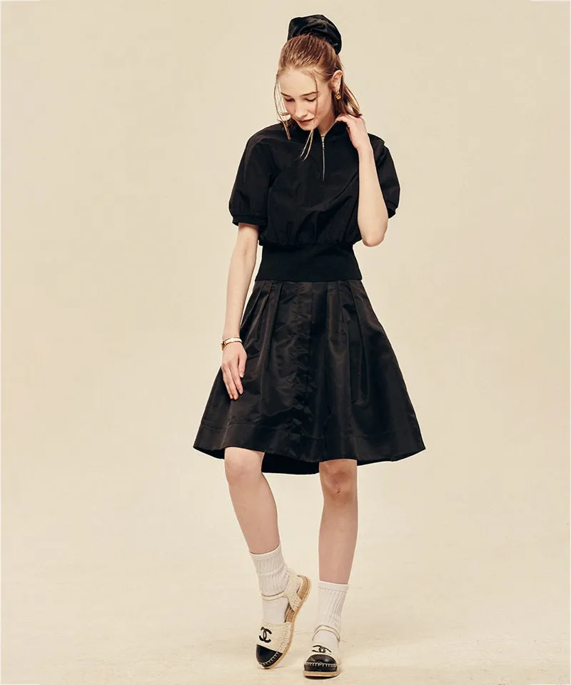 LE SONNET New Pocket Volume Skirt - Black