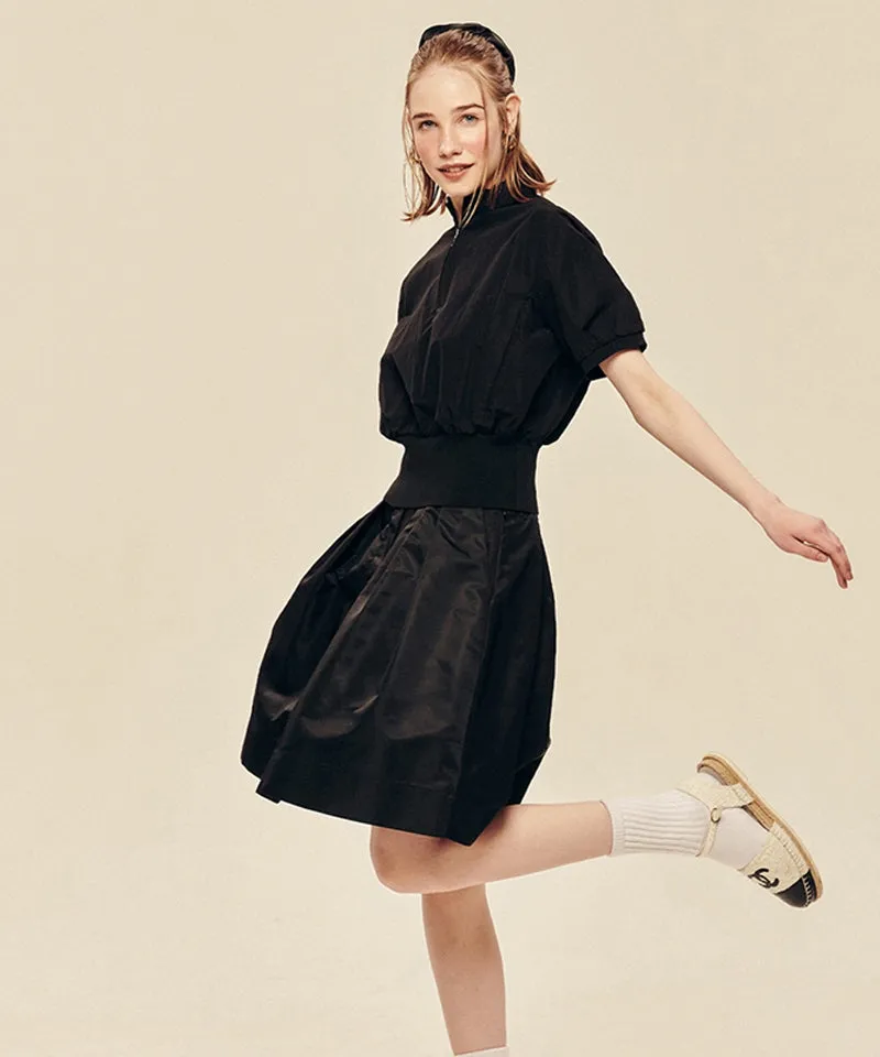 LE SONNET New Pocket Volume Skirt - Black