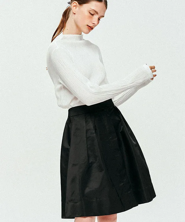 LE SONNET Pocket Volume Skirt - Black