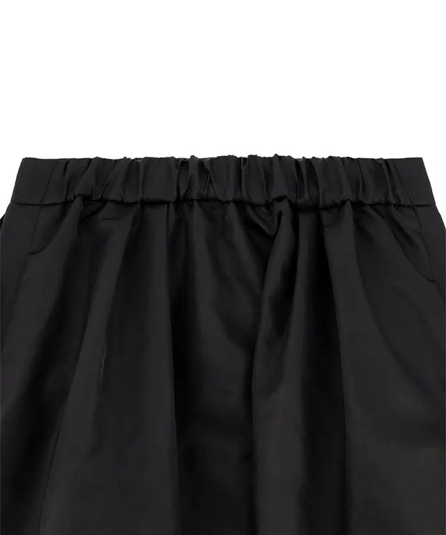 LE SONNET Pocket Volume Skirt - Black