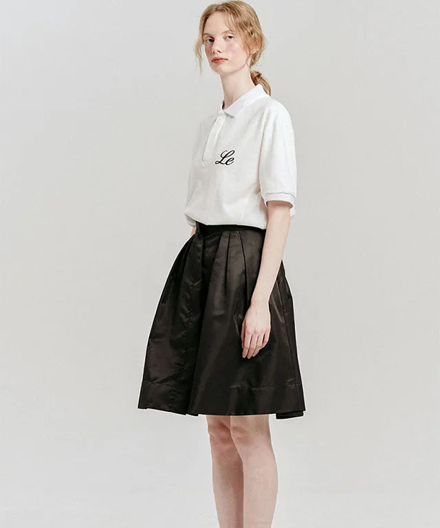 LE SONNET Pocket Volume Skirt - Black
