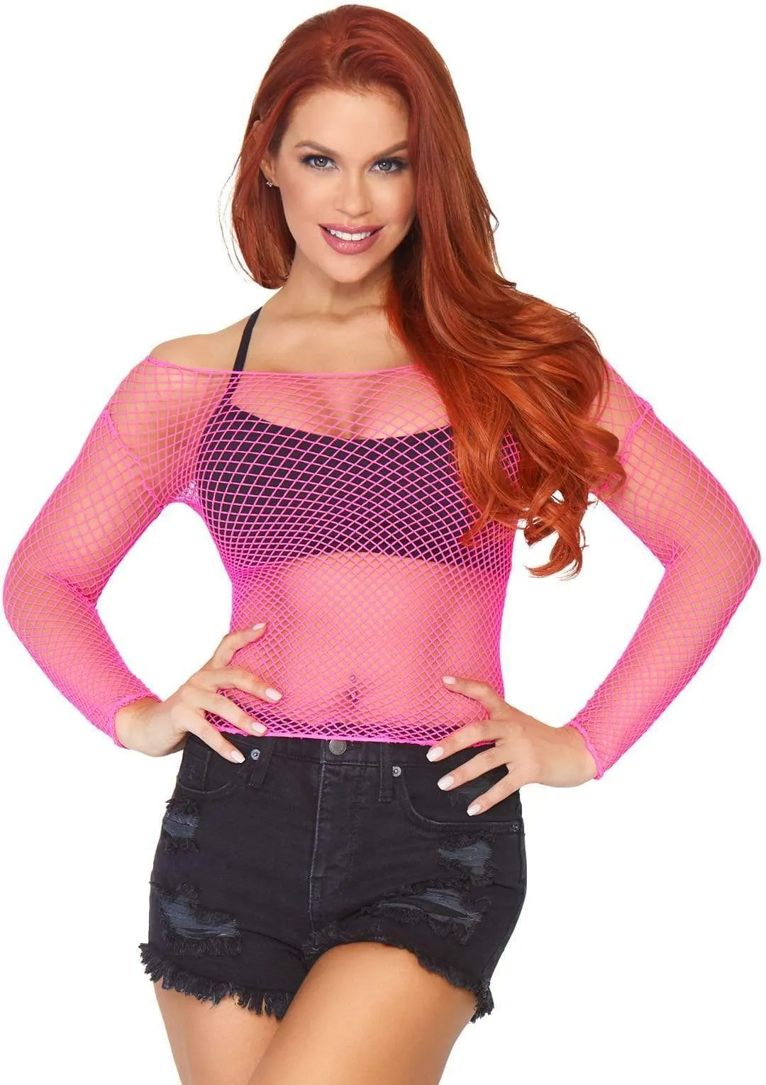 Leg Avenue Industrial Net Long Sleeve Shirt LA8278