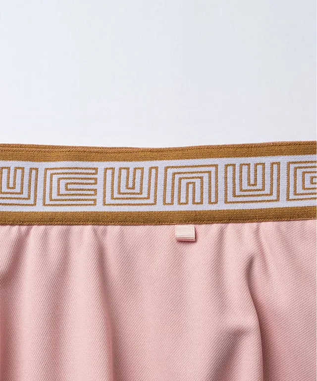 LENUCU Logo Banding Pique Skirt Long .ver - Pink