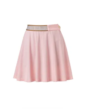 LENUCU Logo Banding Pique Skirt Long .ver - Pink