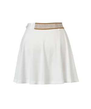LENUCU Logo Banding Pique Skirt Long .ver - White