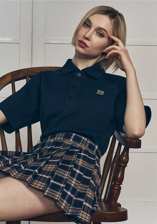 LENUCU Signature Tartan Check Skirt - Purple