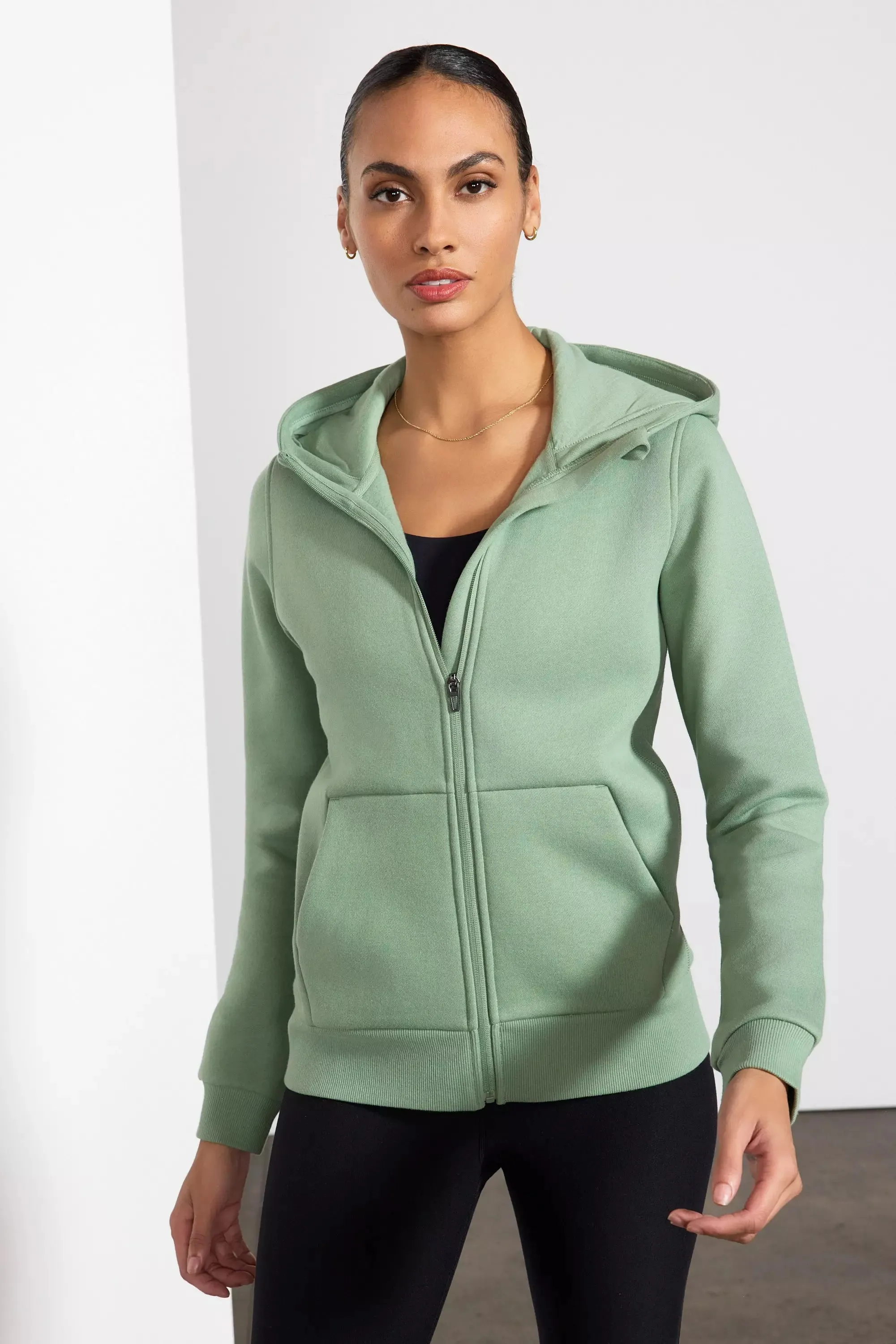 Luxefleece Zip-Up Hoodie - Hedge Green