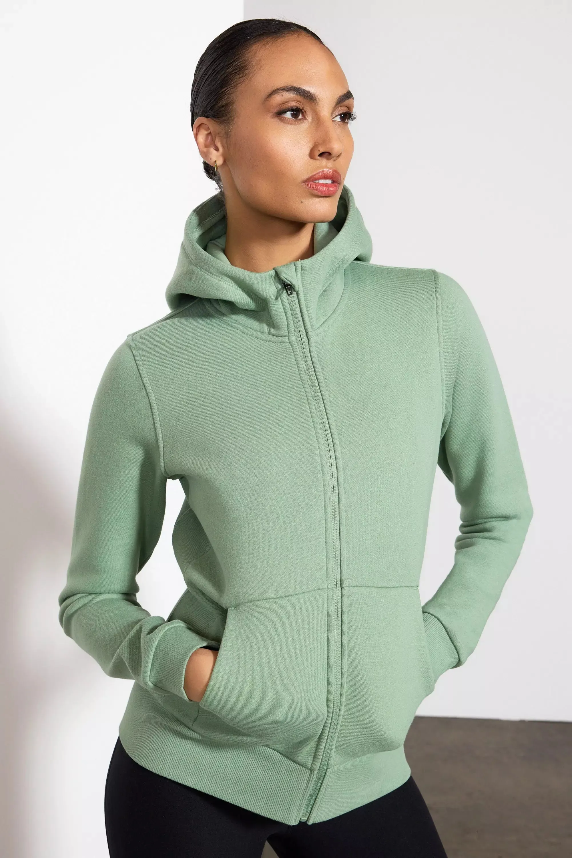 Luxefleece Zip-Up Hoodie - Hedge Green