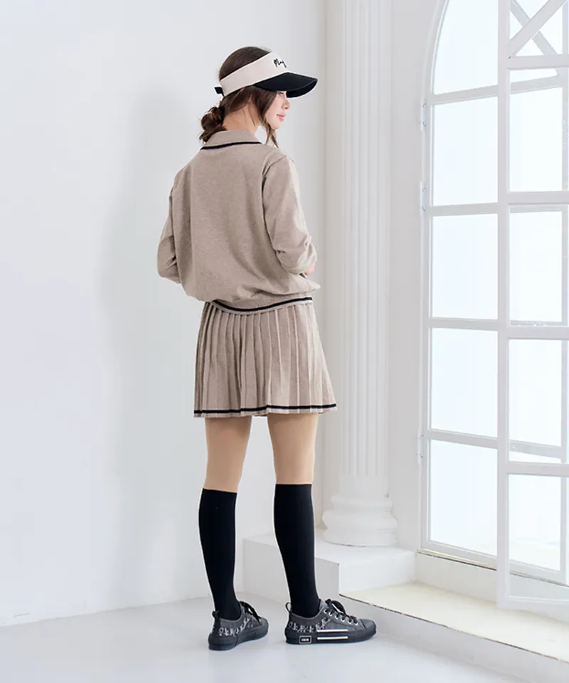 MAGIA Pleated Knit Set - Beige
