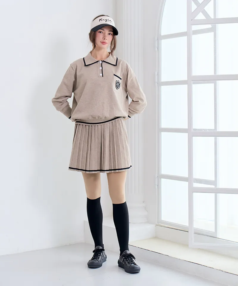 MAGIA Pleated Knit Set - Beige