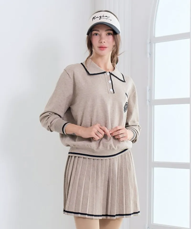 MAGIA Pleated Knit Set - Beige