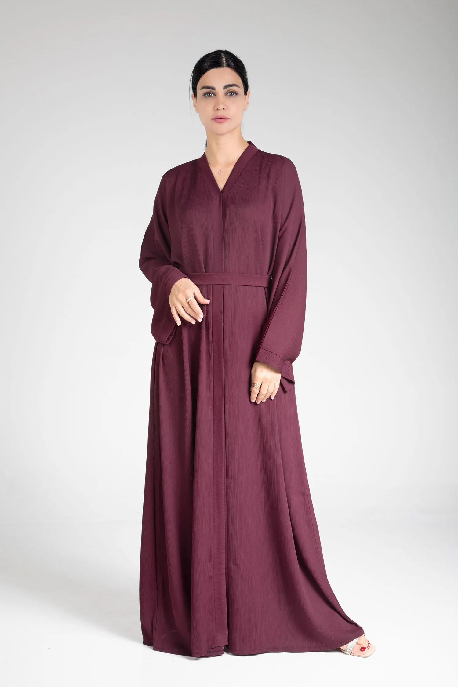 Maroon Open Abaya