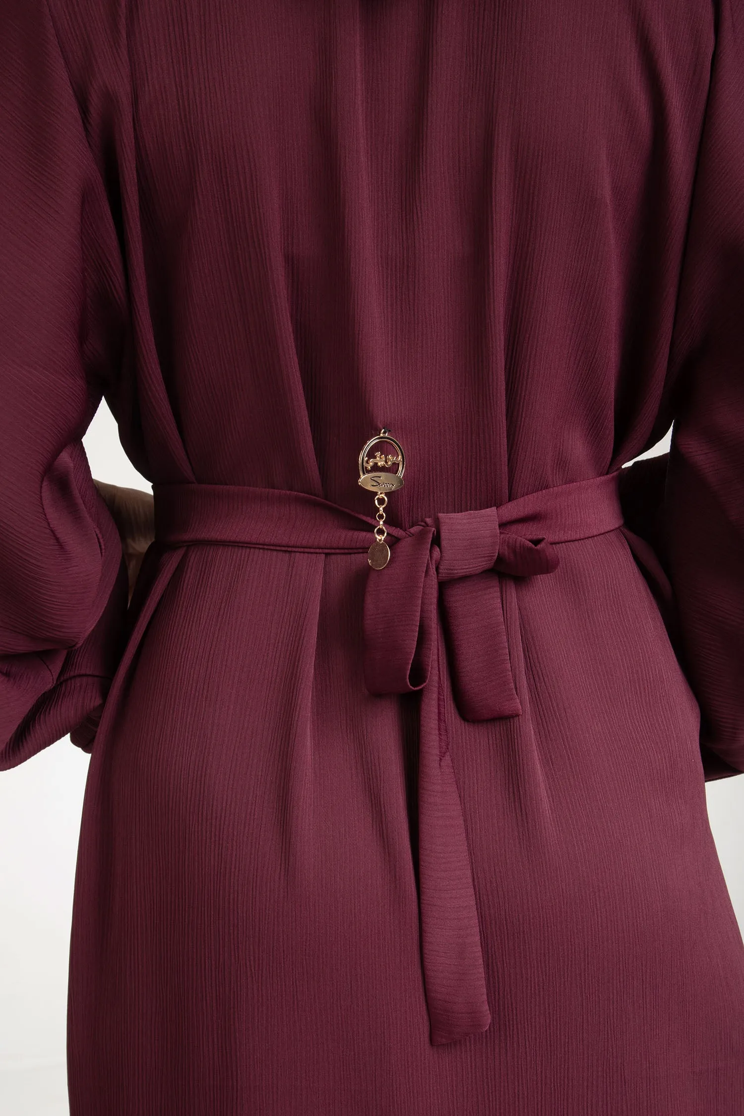 Maroon Open Abaya