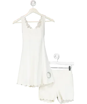 Marysia White Serena Scalloped Tennis Dress And Shorts UK 12