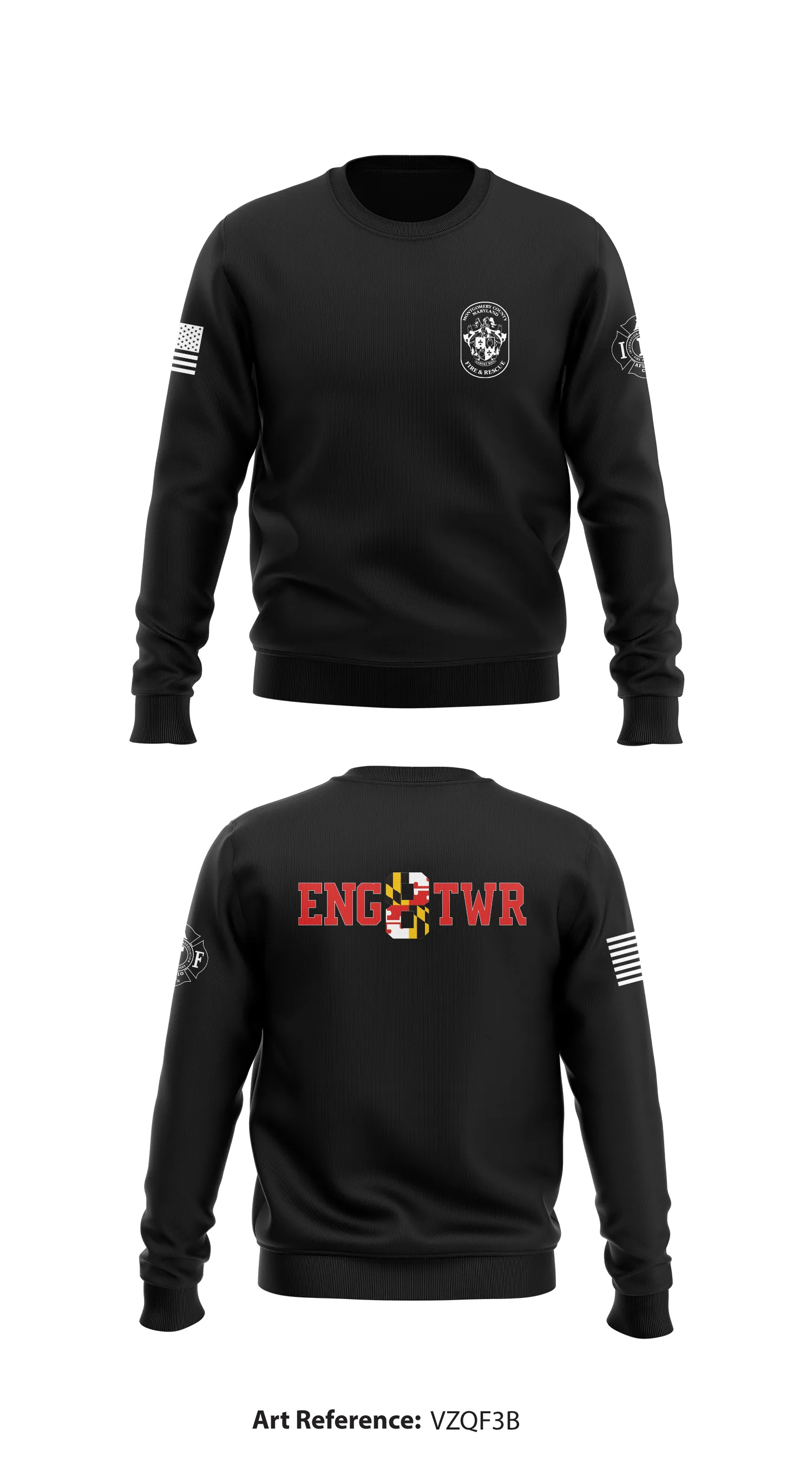 MCFRS Station 8 Store 1 Core Men's Crewneck Performance Sweatshirt - VZQf3B