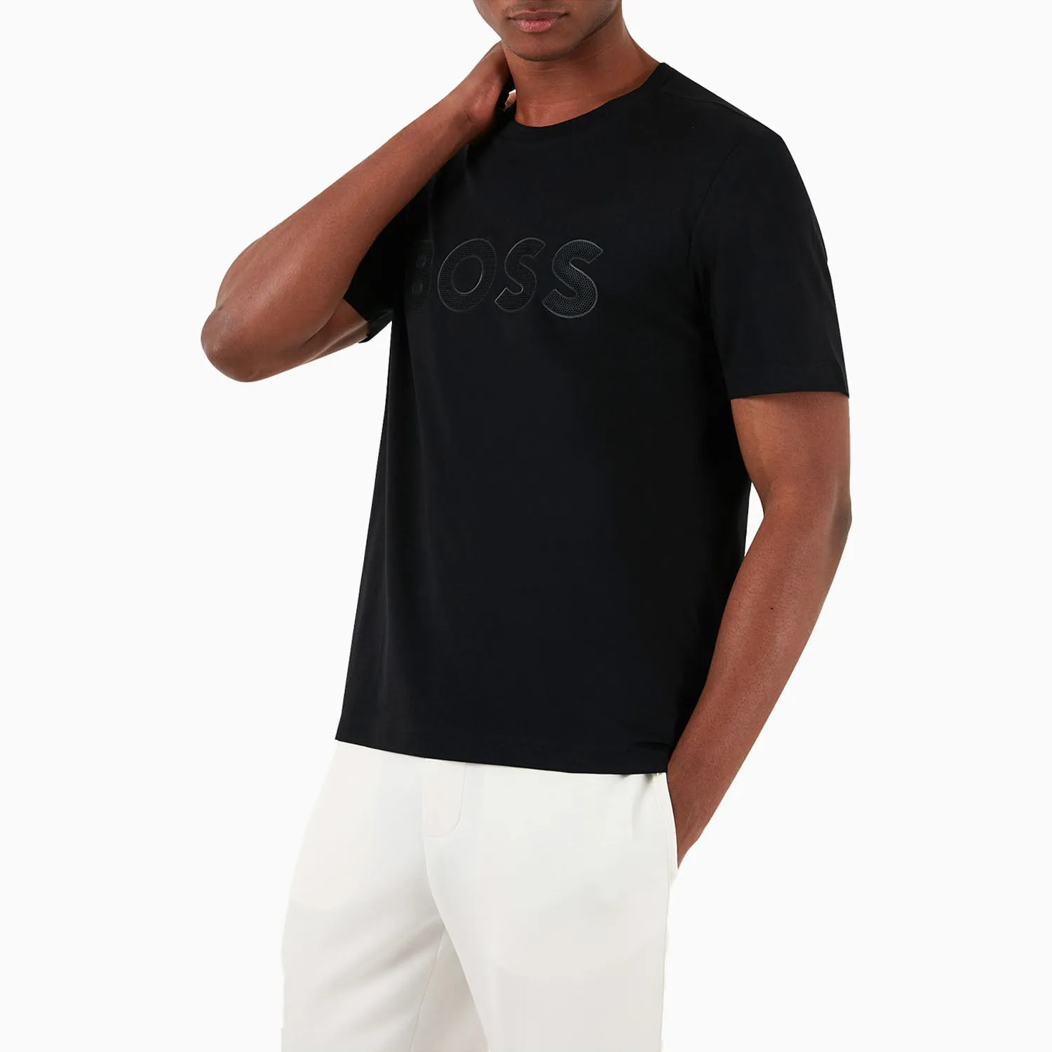 Men's Cotton Jersey Regular Fit T-Shirt With Mesh Logo