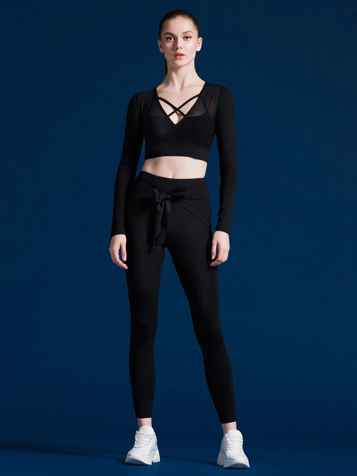 MESH & MATCH CROP TOP, BLACK MESH