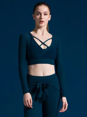 MESH & MATCH CROP TOP, LAKE MESH