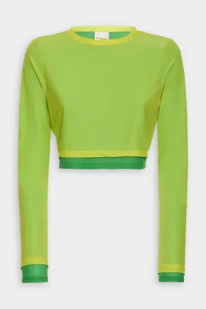 Mesh Mimsy Top in Lime