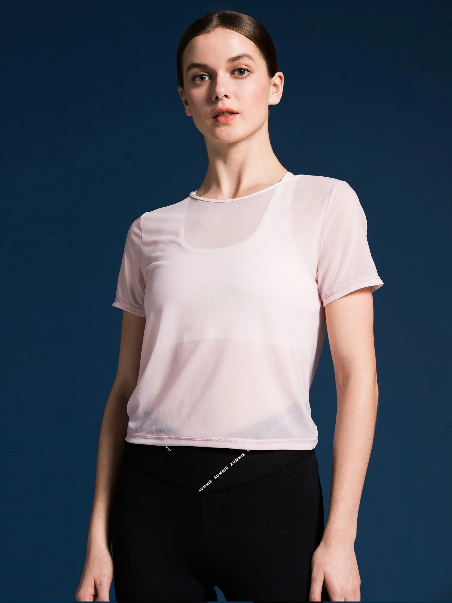 MESH TWIST TEE, SEASHELL MESH