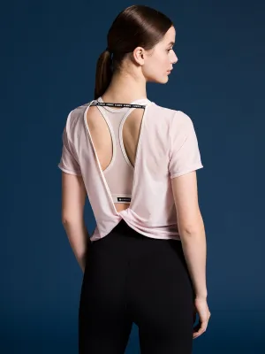 MESH TWIST TEE, SEASHELL MESH