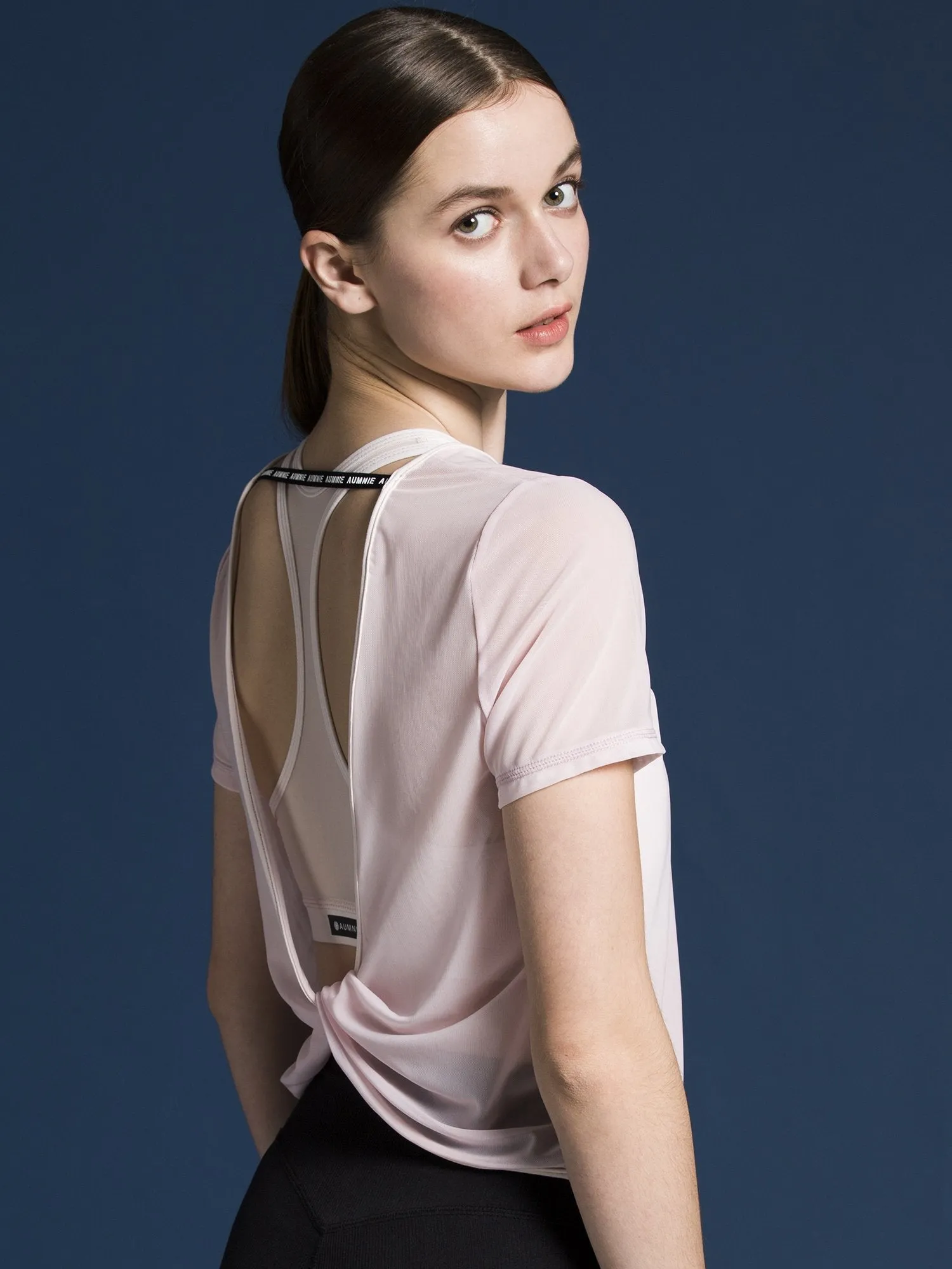 MESH TWIST TEE, SEASHELL MESH