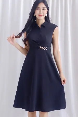 Mikayla Rings Chain Work Dress In Black