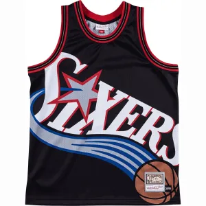 Mitchell & Ness Men NBA Philadelphia 76ers Big Face Black SJY19068P76K
