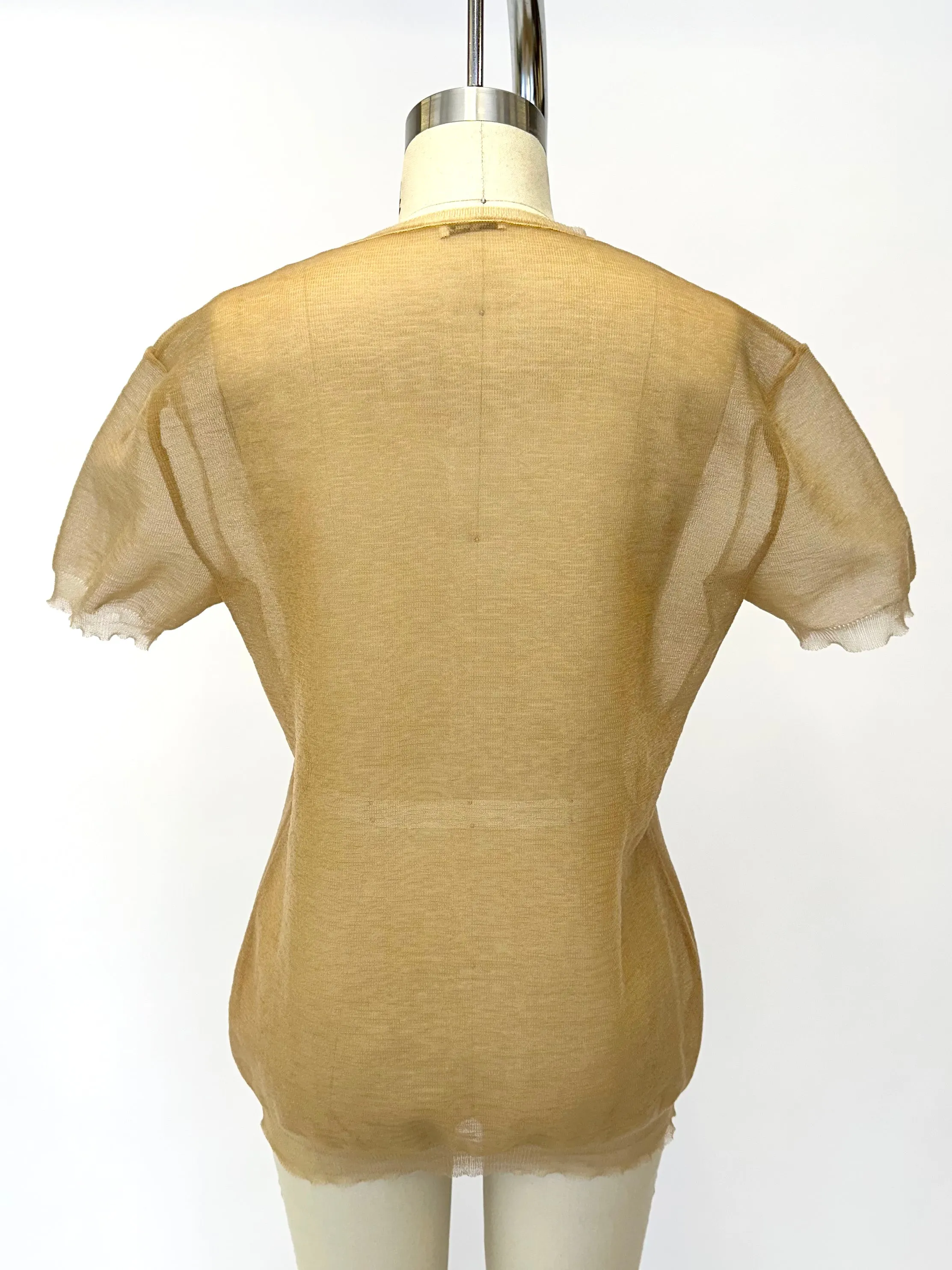 Miu Miu Mesh Crinkle Top