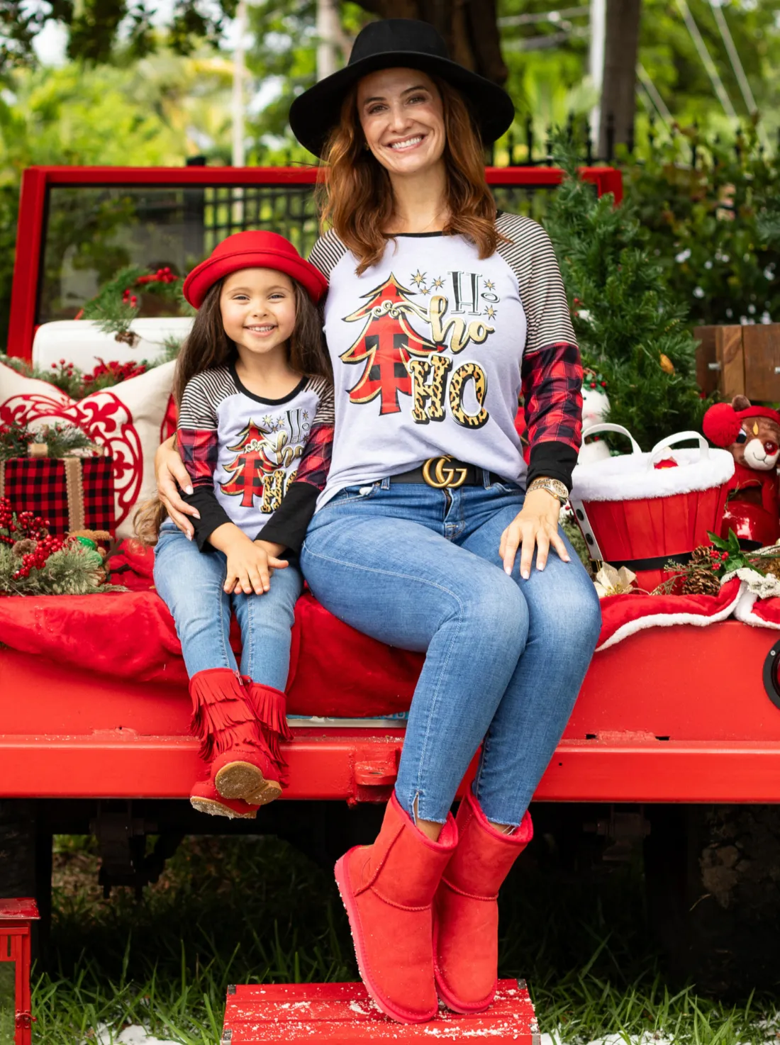 Mommy and Me Ho Ho Ho Colorblock Top
