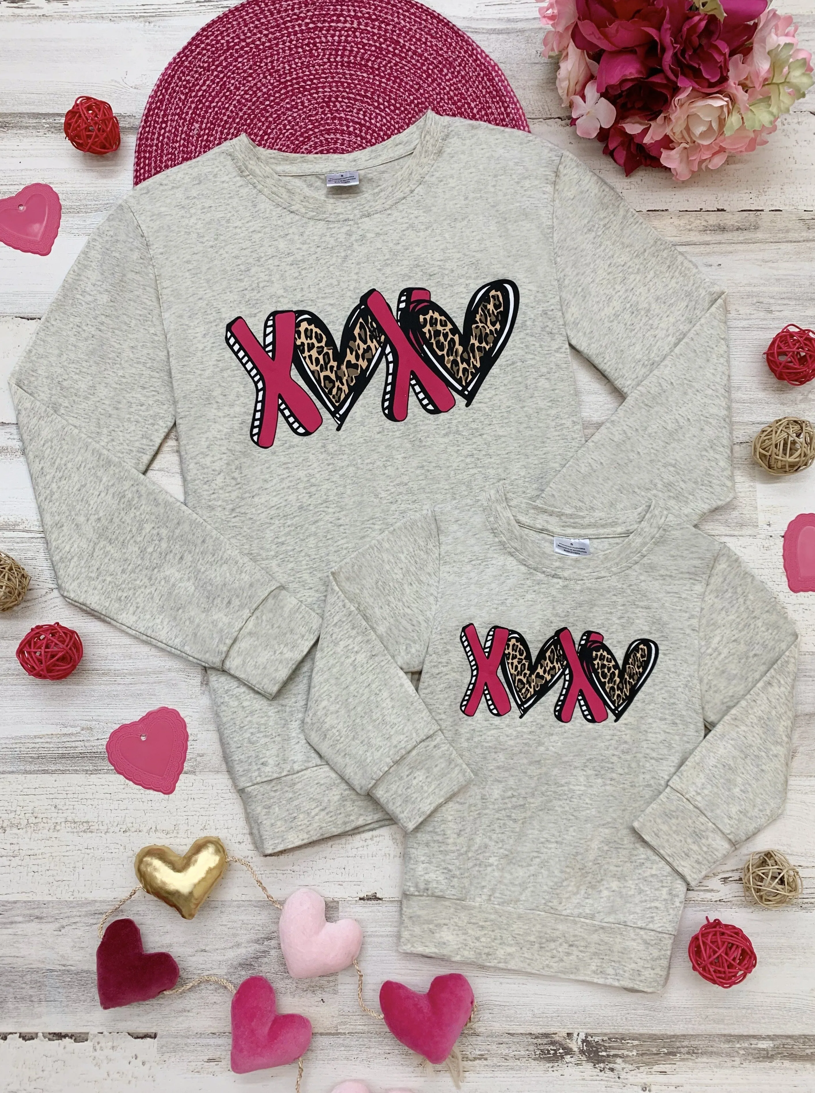 Mommy and Me Leopard X's and O's Top