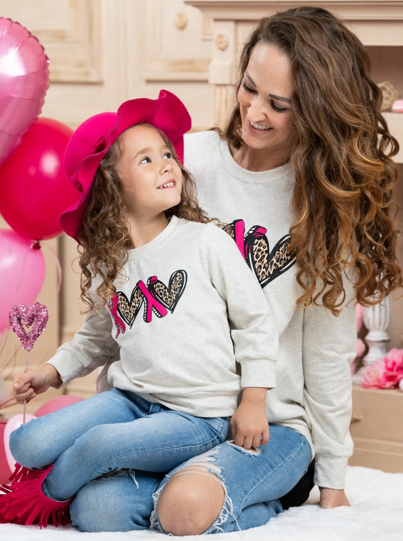 Mommy and Me Leopard X's and O's Top