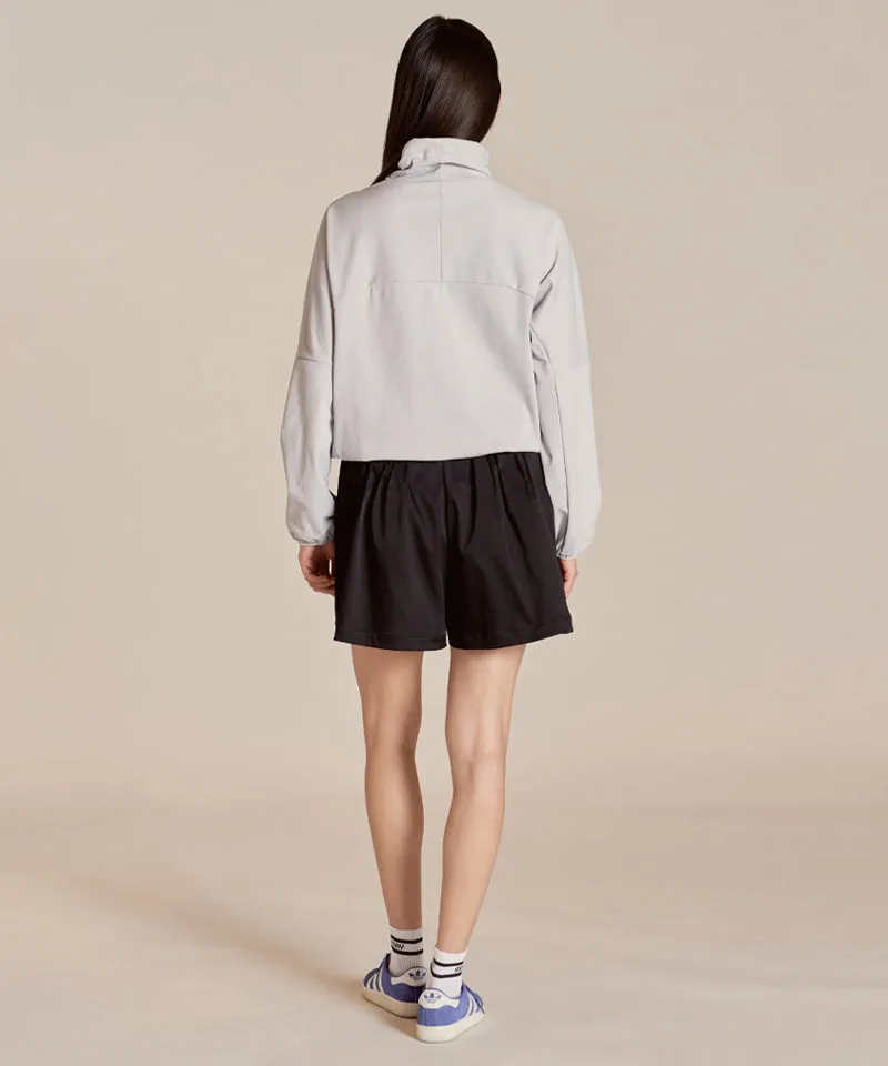 Monday Flow Soft Jersey Pullover Top - Light Grey