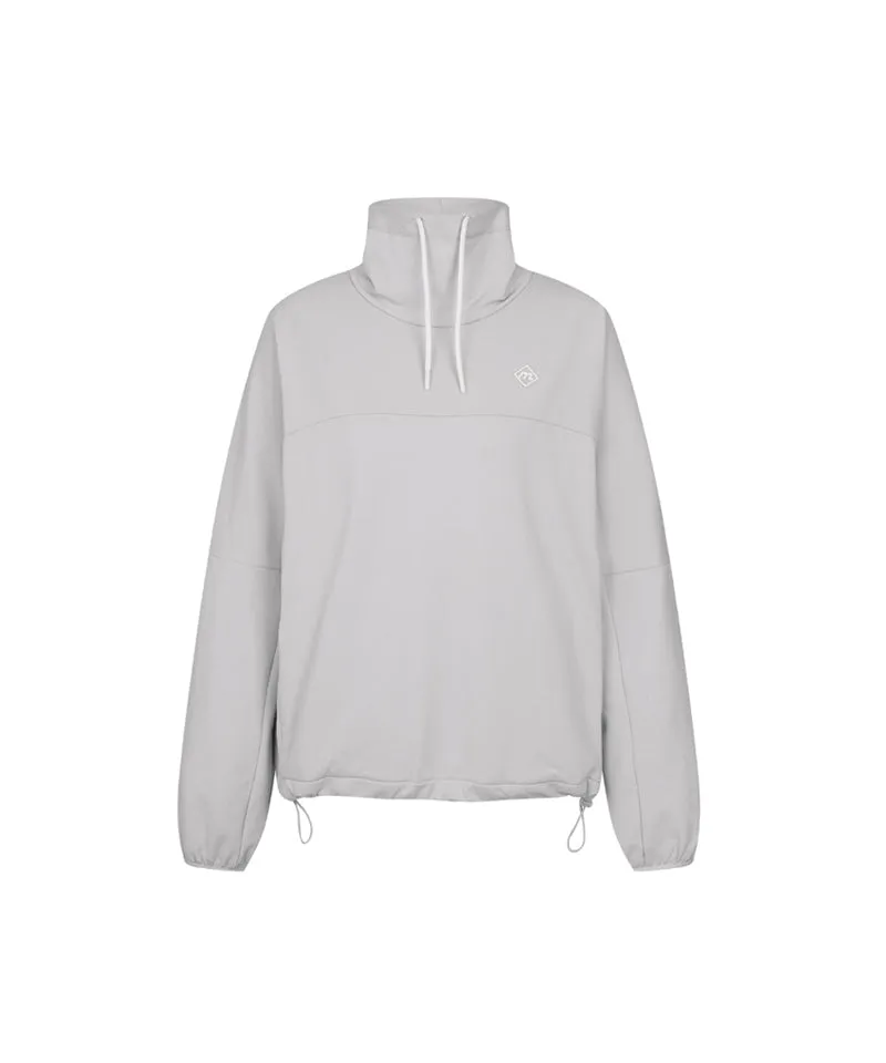 Monday Flow Soft Jersey Pullover Top - Light Grey