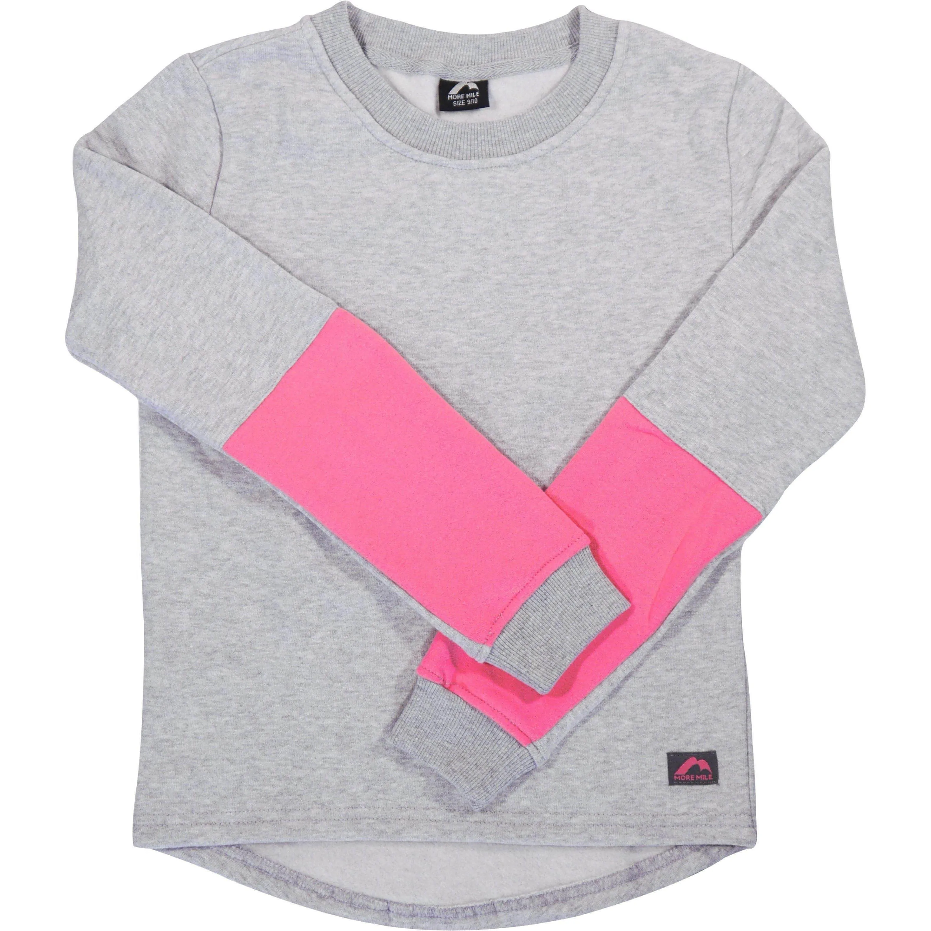 More Mile Girls Fleece Sweatshirt - Grey