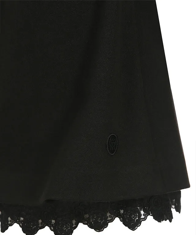 MYCL Layerd Flare Skirt - Black