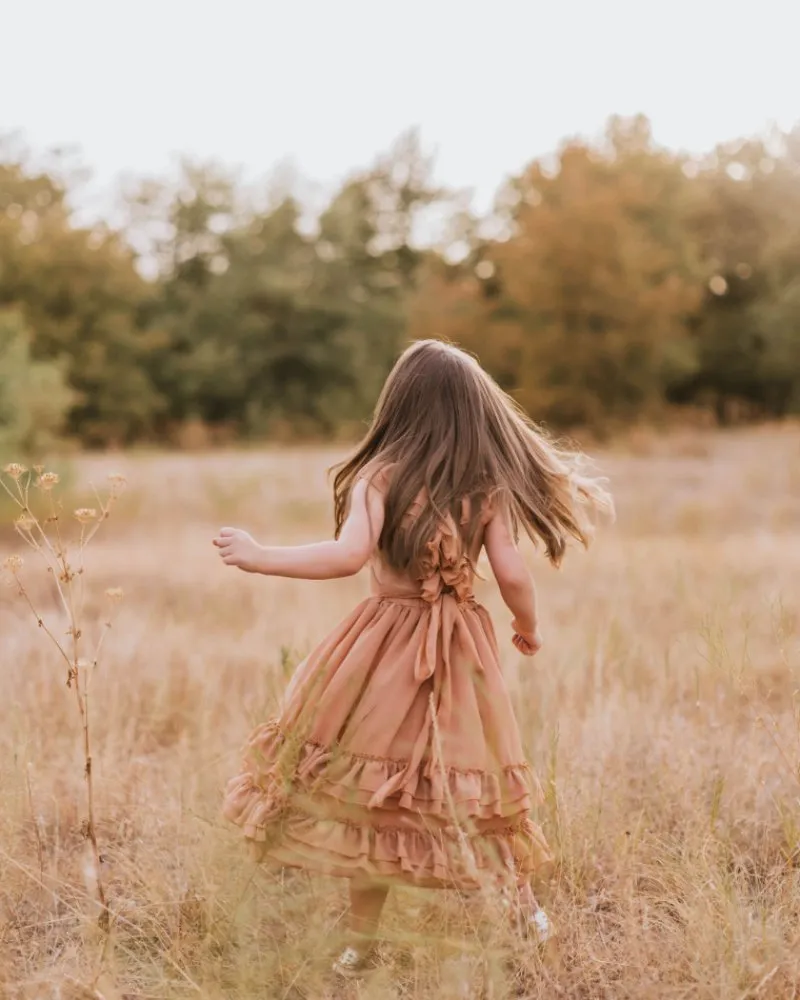 Nellie Ruffle Maxi Dress - Mocha