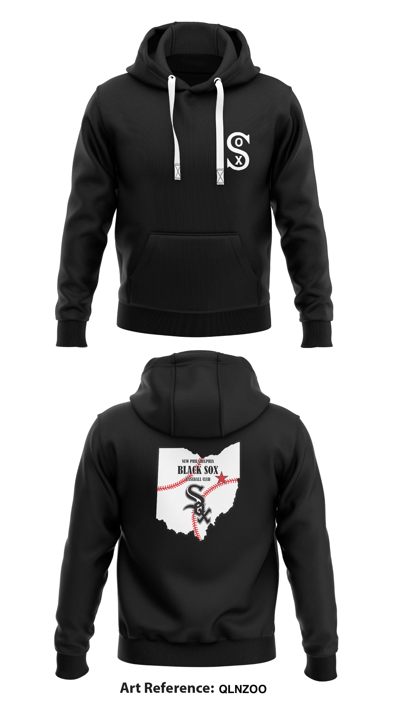 New Philadelphia Black Sox Store 1  Core Men's Hooded Performance Sweatshirt - qLnZOO
