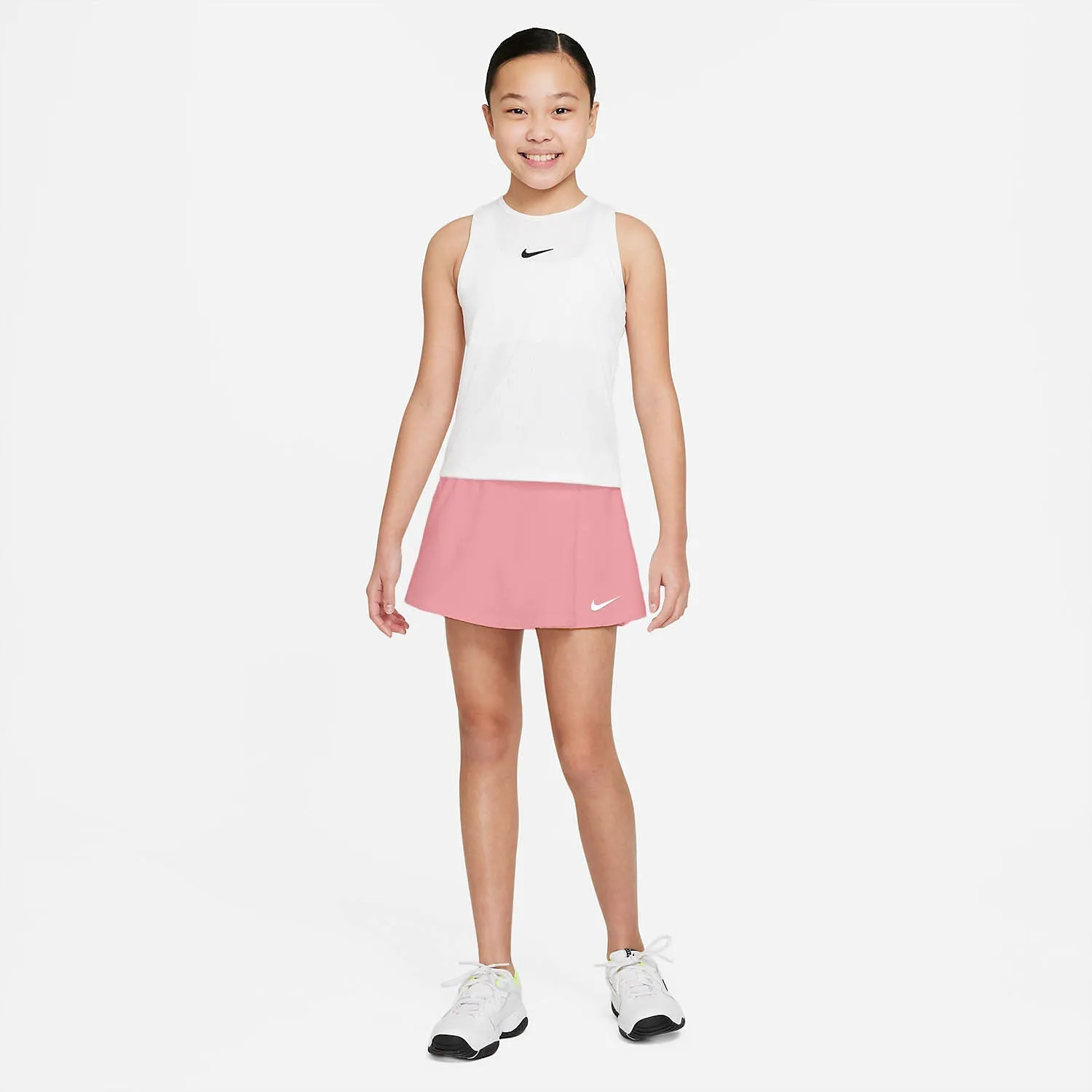 Nike Girls' Dri-FIT Victory Flouncy Skirt (Elemental Pink/White)