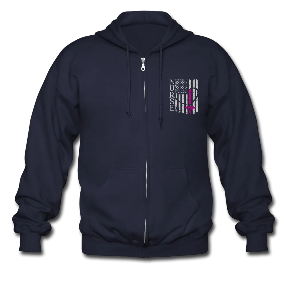 Nurse Flag Men's Zip Hoodie    CK1934