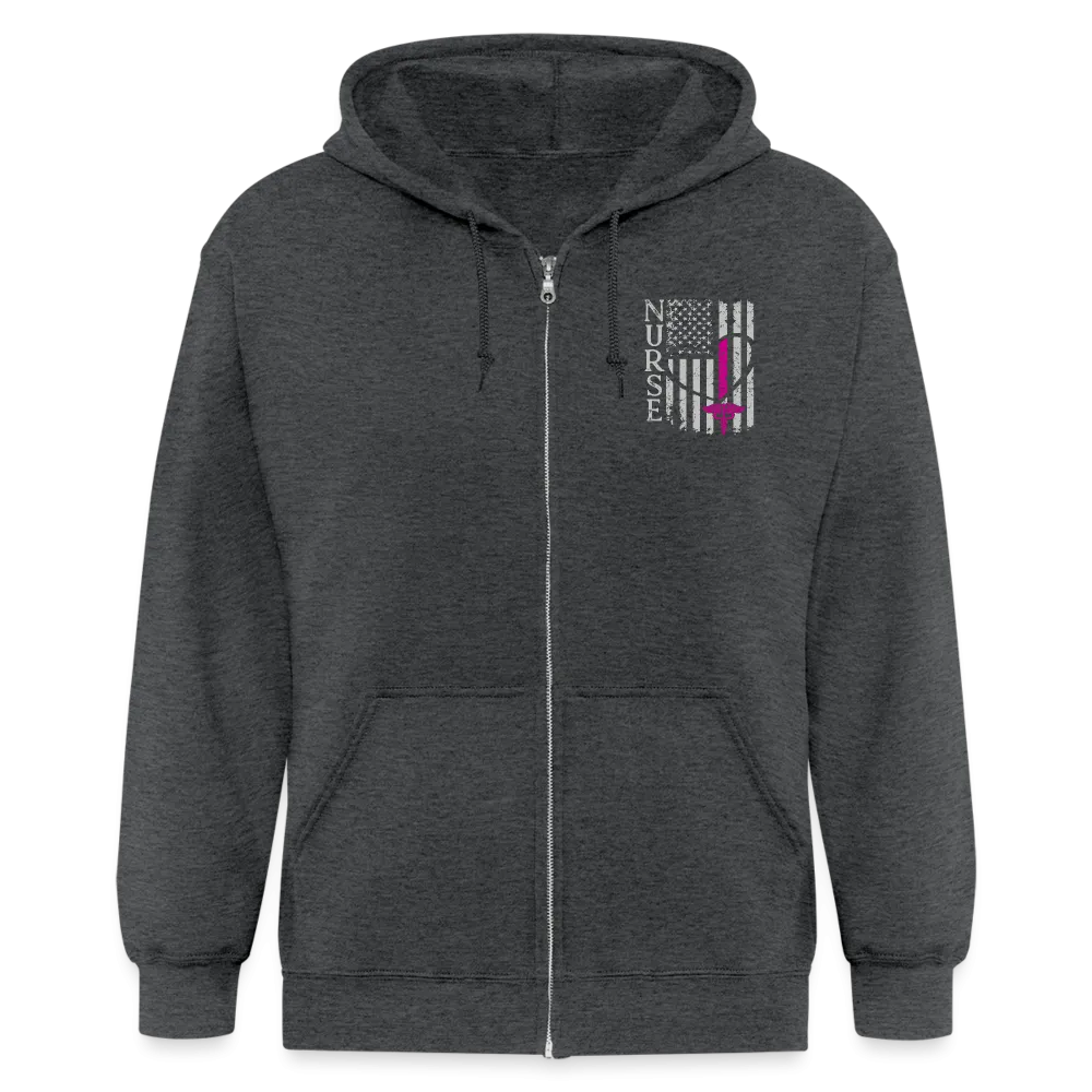 Nurse Flag Men's Zip Hoodie    CK1934