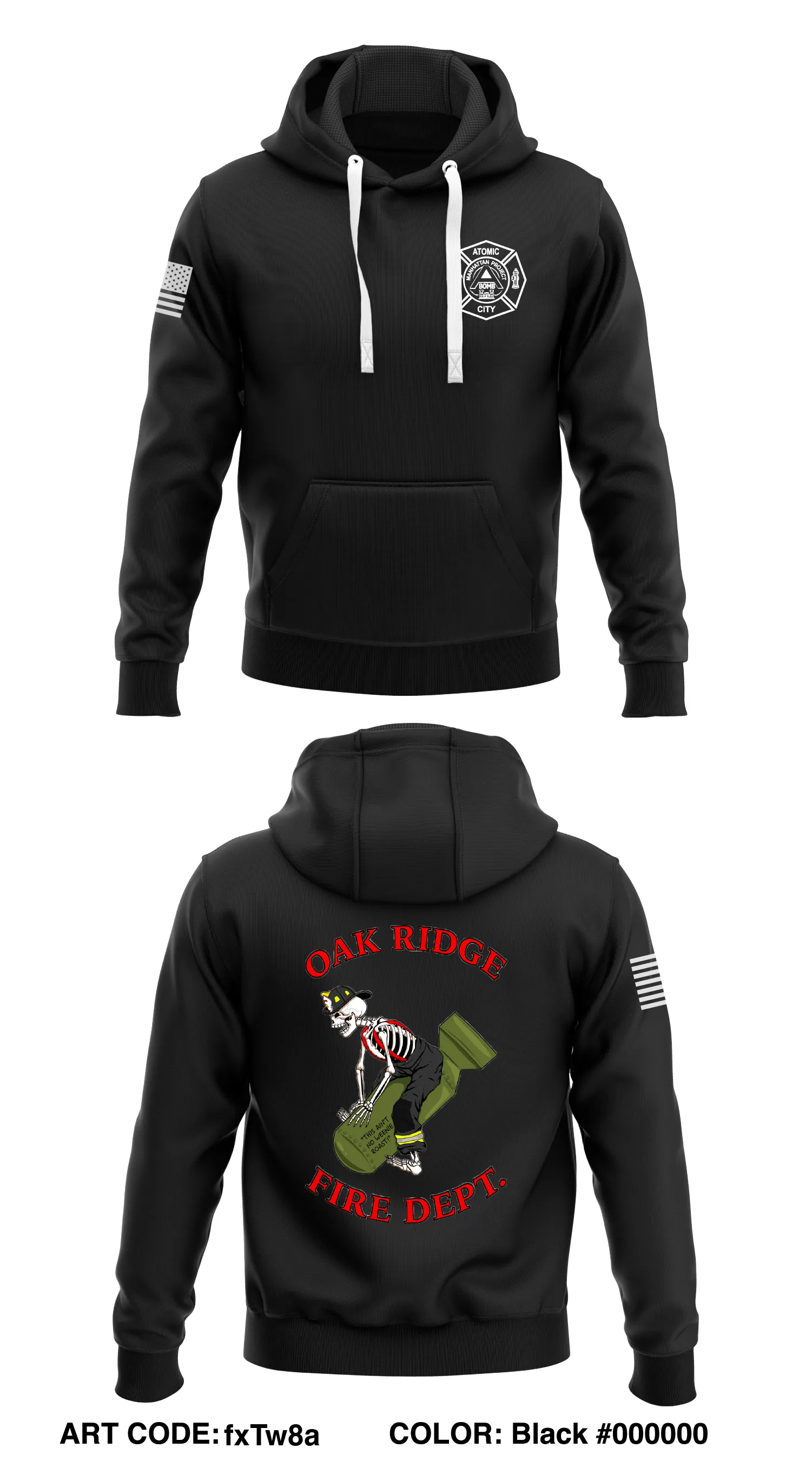 Oak Ridge Fire Department  Store 1  Core Men's Hooded Performance Sweatshirt - fxTw8a
