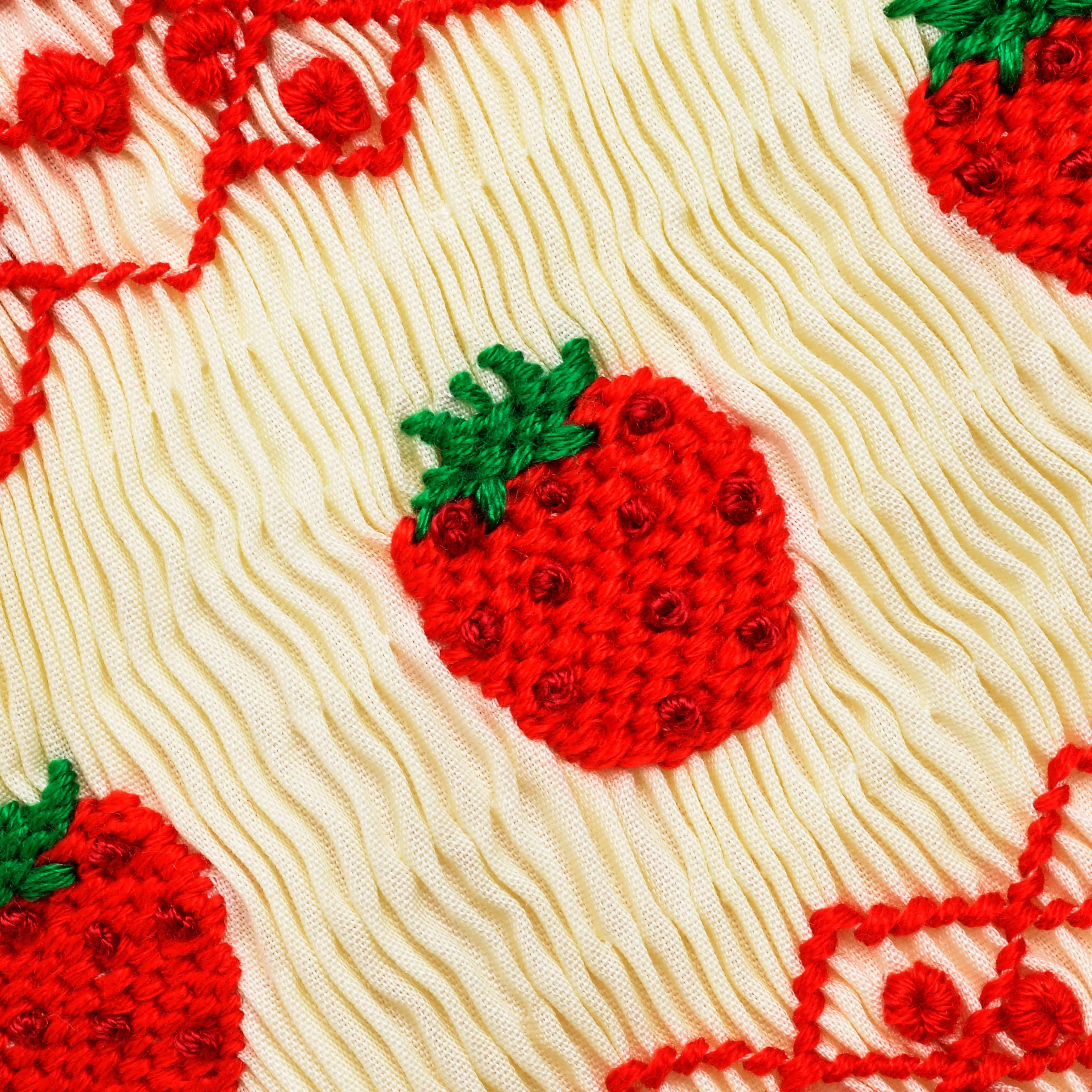 Ocean Baby Girls Strawberries & Cream Smocked Petticoat Layered Dress (NB-8Yrs) CREAM Colour - DARKER in colour than picture*