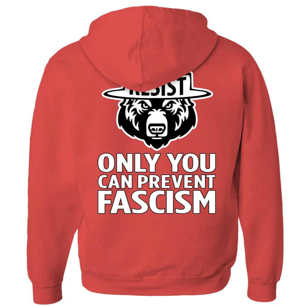 Only You Can Prevent Fascism - With RESIST Bear - Hoodies (Zip-up)