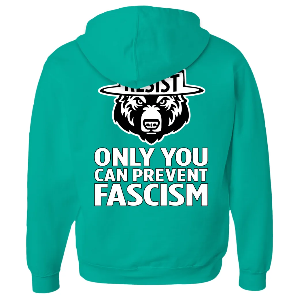 Only You Can Prevent Fascism - With RESIST Bear - Hoodies (Zip-up)