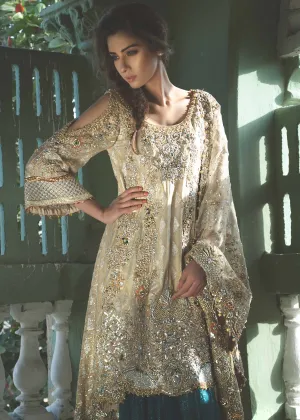 Pakistani Bridal Dress with Dhaka Pajama for Wedding #J5154