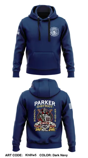 Parker District Fire Department  Core Men's Hooded Performance Sweatshirt - Kh6fw5