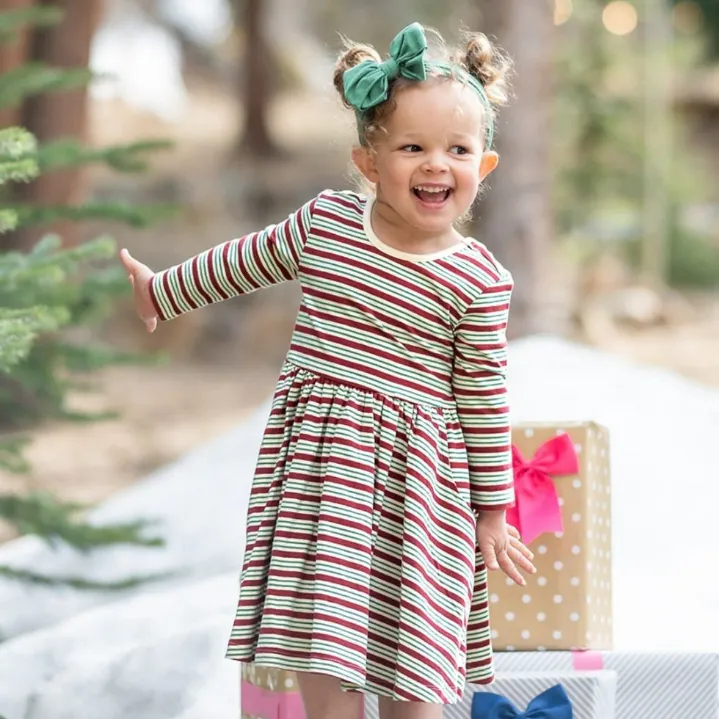Peppermint Stripe Twirl Dress